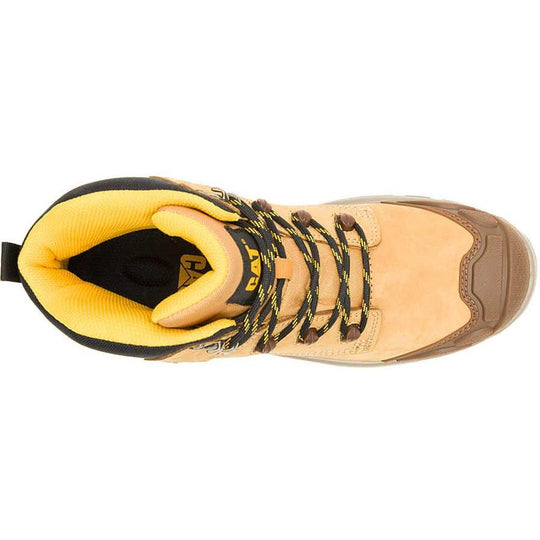 Cat Men's Striver XL Steel Toe Waterproof Lace Up Work Boot - Honey- P91817 - Overlook Boots