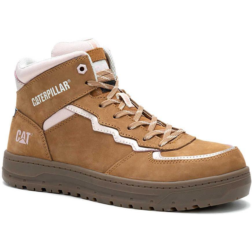 Cat Women's Streamline Court Comp Toe Mid Work Shoe - Sundance - P91618 5 / Medium / Sundance - Overlook Boots