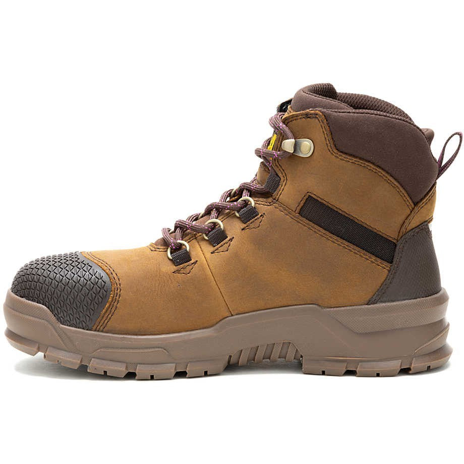 Cat Women's Accomplice X Steel Toe Waterproof Work Boot -Crisp- P91632 - Overlook Boots
