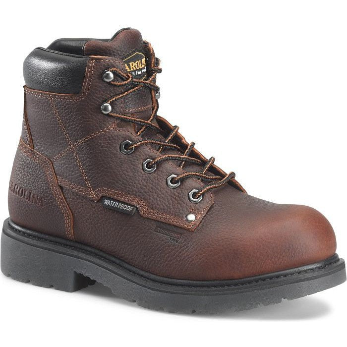 Carolina Men's Dice 6" Alloy Toe Waterproof Work Boot -Brown- CA6511 - Overlook Boots