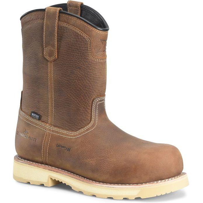 Carolina Men's Staple Gun Comp Toe Waterproof Wellington Work Boot- Brown- CA7576 8 / Medium / Brown - Overlook Boots