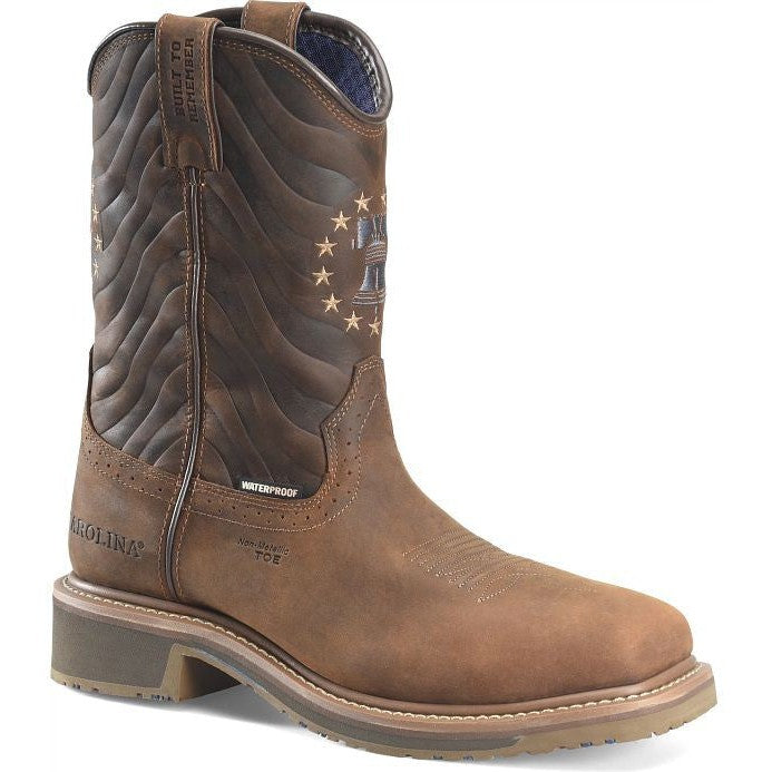 Carolina Men's Pipeline 10" Composite Toe Waterproof Roper Work Boot -Brown- CA8541 8.0 / Medium / Brown - Overlook Boots