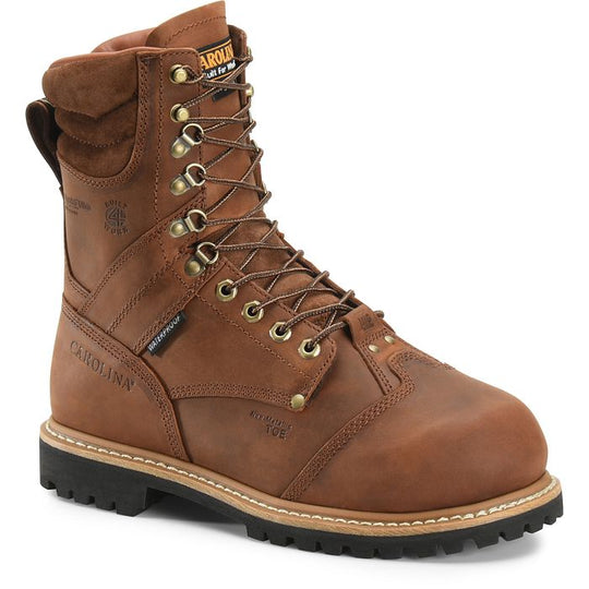 Carolina Men's Metpro Crazy Hardrock 8" Composite Toe Waterproof Work Boot -Brown- CA7921 8.0 / Wide / Brown - Overlook Boots
