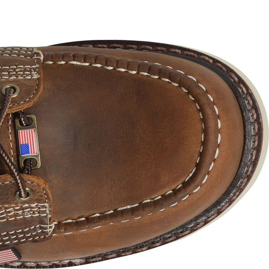 Carolina Men's Domestic 8" Soft Toe Moc Toe Work Boot- Brown- CA8012 - Overlook Boots