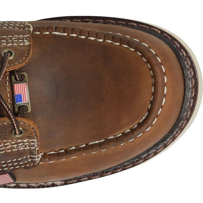 Carolina Men's Amp 8" Steel Toe USA Made Wedge Work Boot -Brown- CA8512 - Overlook Boots