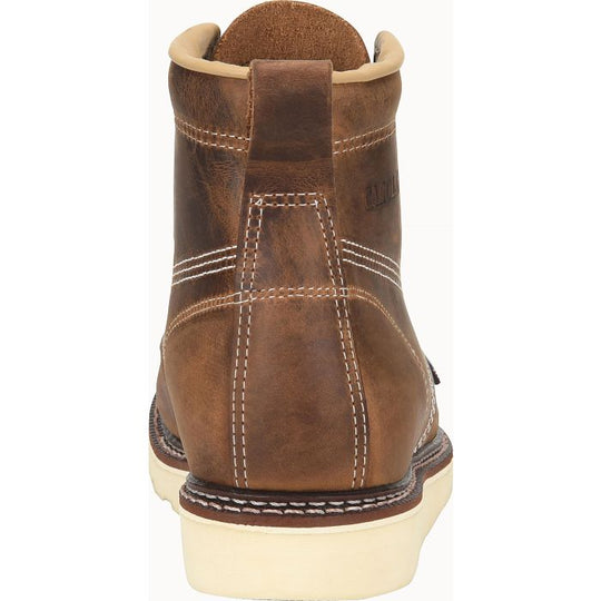 Carolina Men's Amped USA Made 6" Moc Toe Wedge Work Boot Brown - CA7011 - Overlook Boots