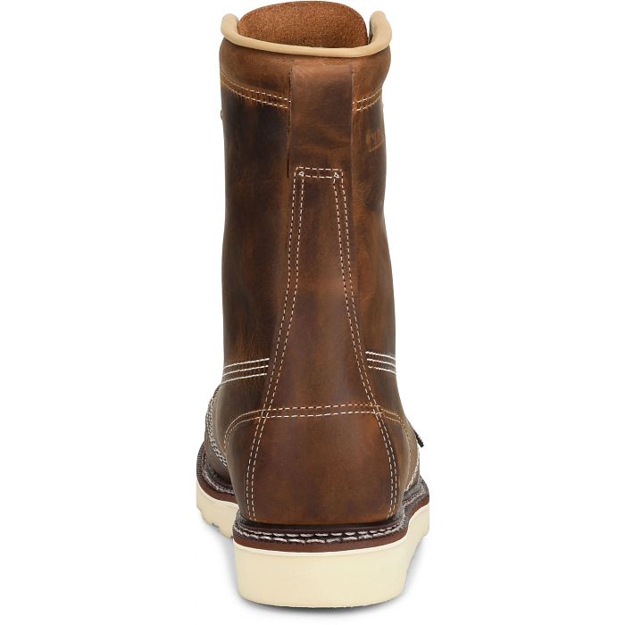 Carolina Men's Domestic 8" Soft Toe Moc Toe Work Boot- Brown- CA8012 - Overlook Boots