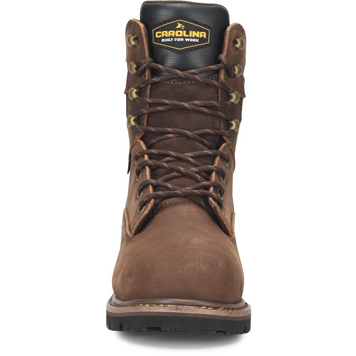 Carolina Men's Gruntz 8" Steel Toe Waterproof Steel Toe Work Boot - Brown - CA3599 - Overlook Boots