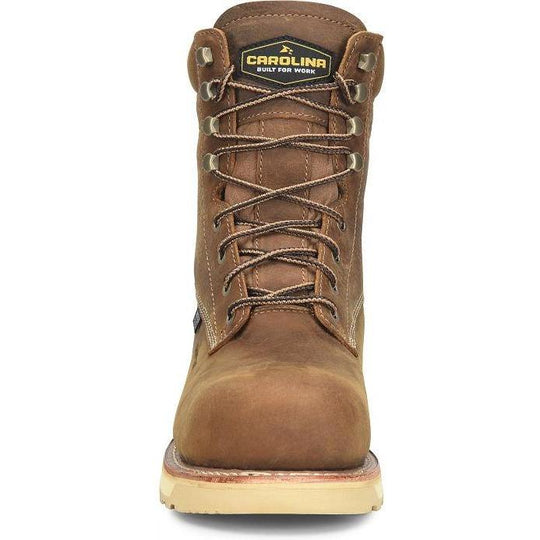 Carolina Men's Staple Gun 8" Comp Toe Waterproof Work Boot- Brown- CA7574 - Overlook Boots