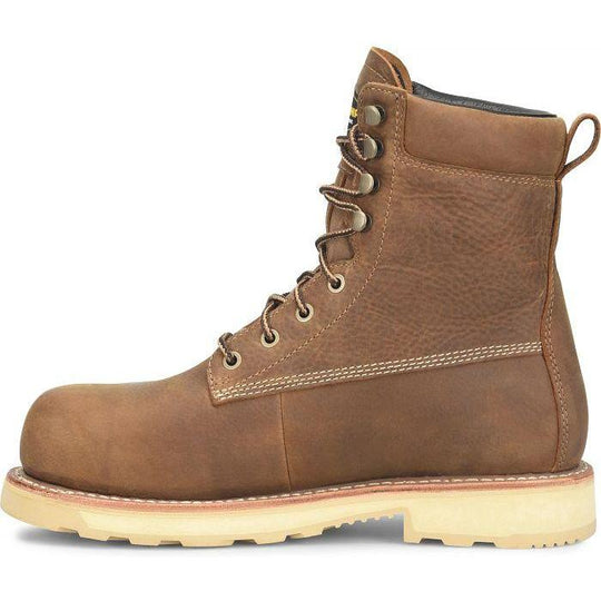 Carolina Men's Staple Gun 8" Comp Toe Waterproof Work Boot- Brown- CA7574 - Overlook Boots