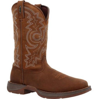 Durango Men's Rebel 12" Soft Toe Pull On Western Classic Boot- Brown- DB4443 - Overlook Boots