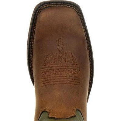 Durango Men's Rebel 12" Soft Toe Pull On Western Classic Boot- Coffee- DB5416 - Overlook Boots