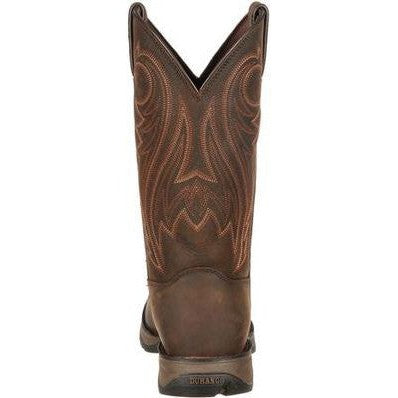 Durango Men's Rebel 12" Soft Toe Pull On Western Classic Boot- Chocolate- DB5464 - Overlook Boots