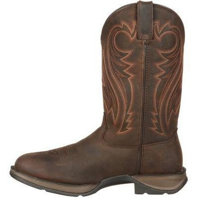 Durango Men's Rebel 12" Soft Toe Pull On Western Classic Boot- Chocolate- DB5464 - Overlook Boots