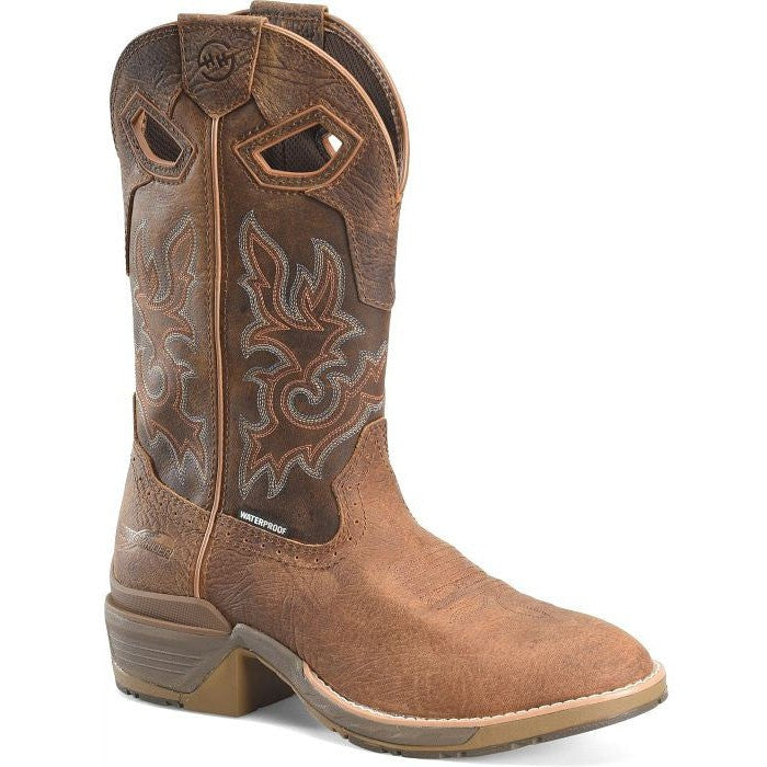 Double H Men's Phantom Rider League 12" U Toe Waterproof Western Work Boot -Brown- DH5427 7.5 / Medium / Brown - Overlook Boots