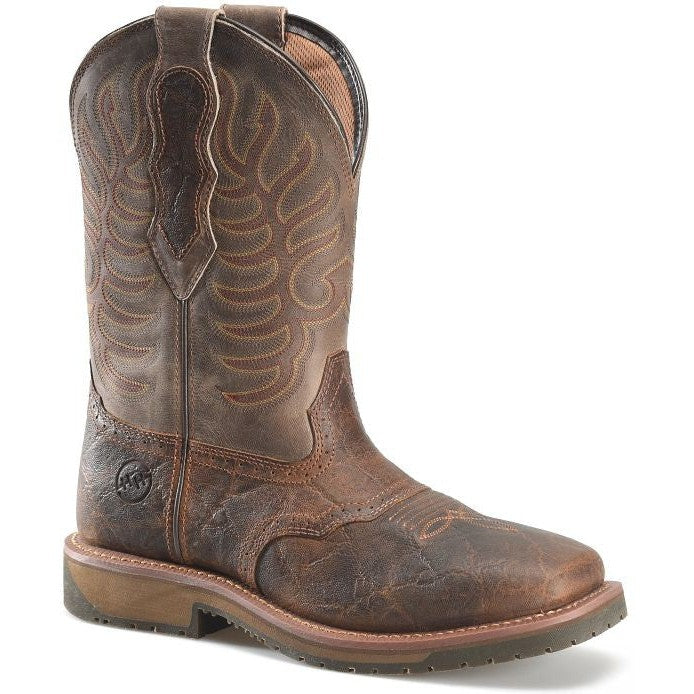 Double H Men's Highland 11" Wide Steel Toe Roper Work Boot -Brown- DH6144 - Overlook Boots