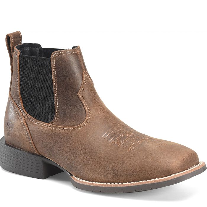 Phantom Rider Men's Dorton 6" Square Toe Western Work Boot - Brown - PH5028 7.5 / Medium / Brown - Overlook Boots