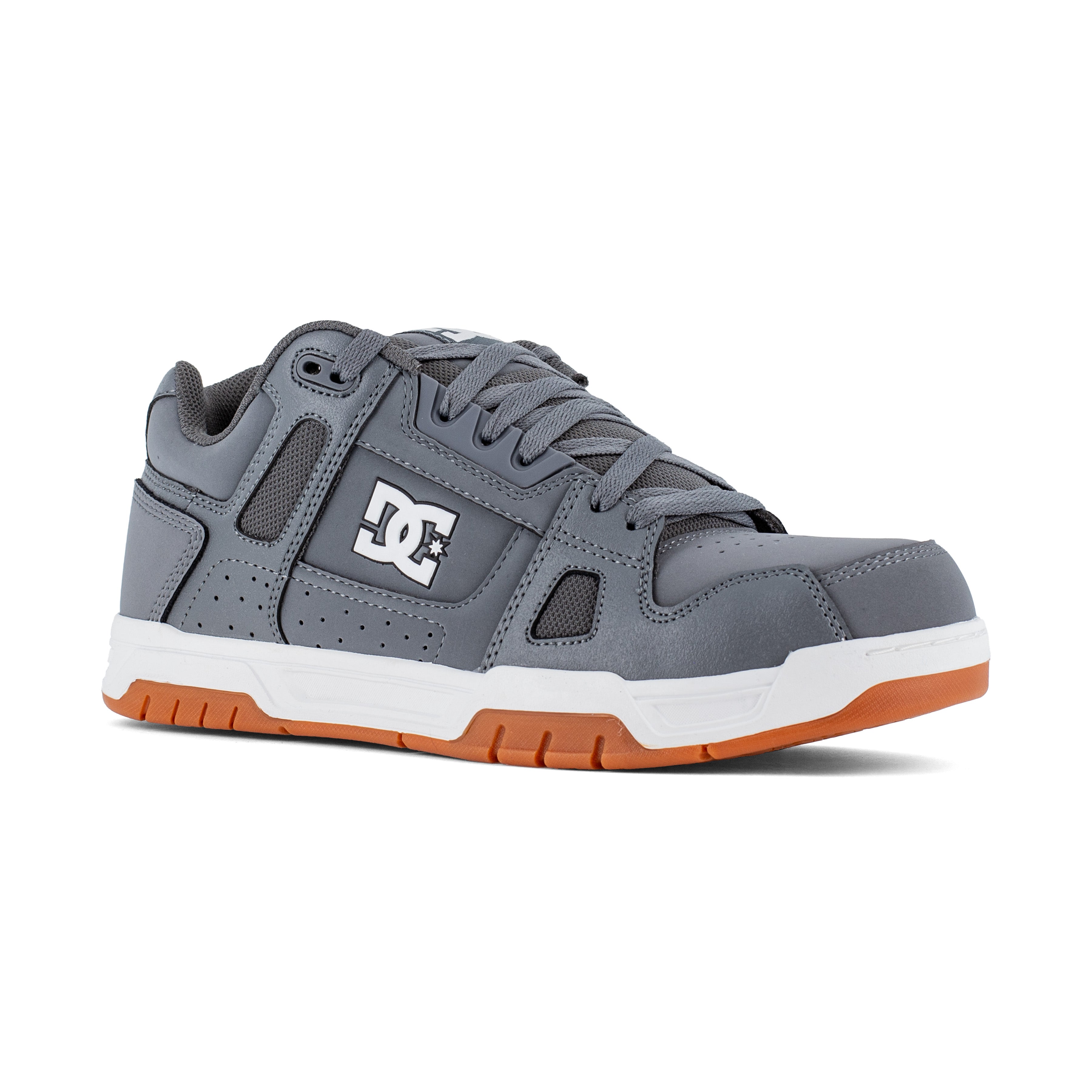 DC Men's Stag Composite Toe Slip Resistant Work Shoe - Gray - DC60502 7 / Medium / Gray - Overlook Boots