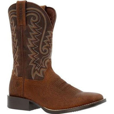 Durango Men's Westward 11" Soft Toe Pull-On Western Classic Boot- Brown- DDB0379 - Overlook Boots