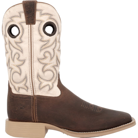 Durango Men's Shyloh 11" Square Toe Western Boot - White - DDB0531 7 / Medium / Brown - Overlook Boots
