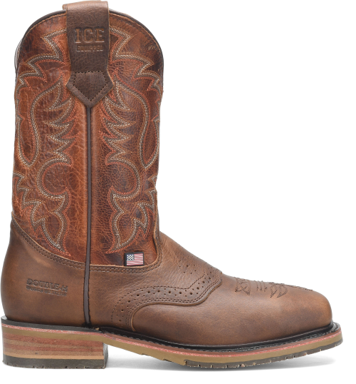 Double H Men's Cody 11" Safety Toe Western Work Boot - Brown - DH4668 7.5 / Medium / Brown - Overlook Boots