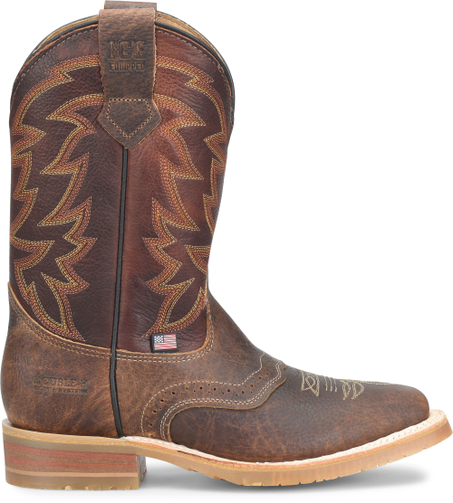 Double H Men's Bowie 11" Union Built Western Work Boot - Brown - DH4682 7.5 / Medium / Brown - Overlook Boots