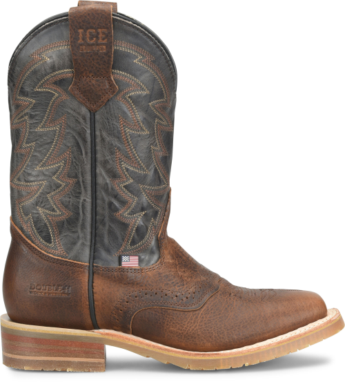 Double H Men's Mathewson 11" USA Built Western Work Boot - Brown - DH4690 7.5 / Medium / Brown - Overlook Boots