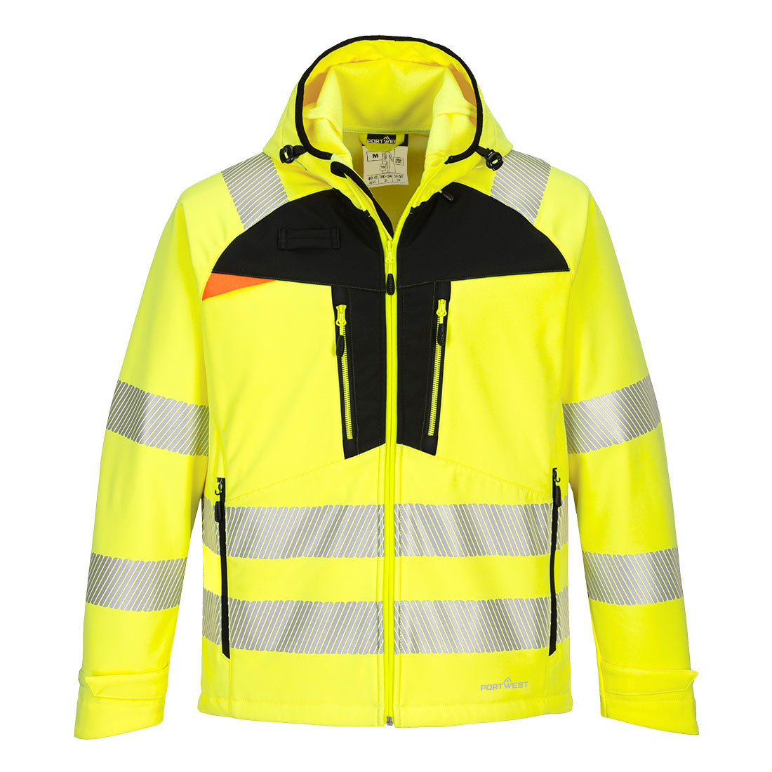 Portwest DX4 Hi-Vis Softshell (3L) - Yellow/Black - DX475 S - Overlook Boots