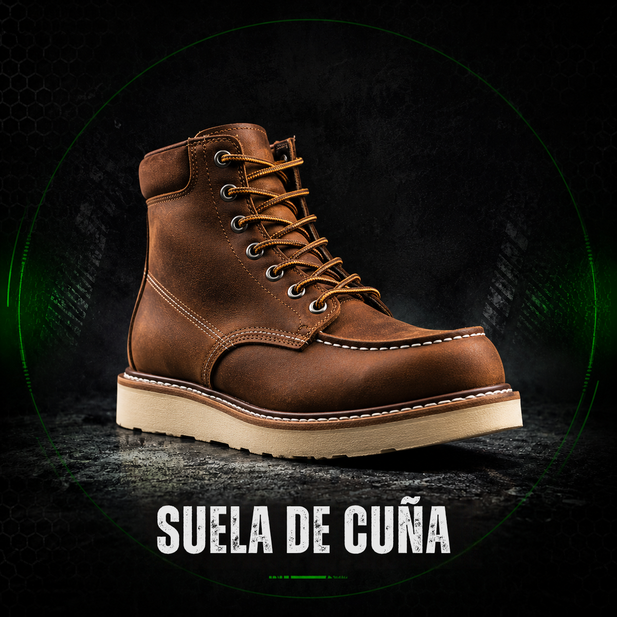 Botas con suela de cuña
