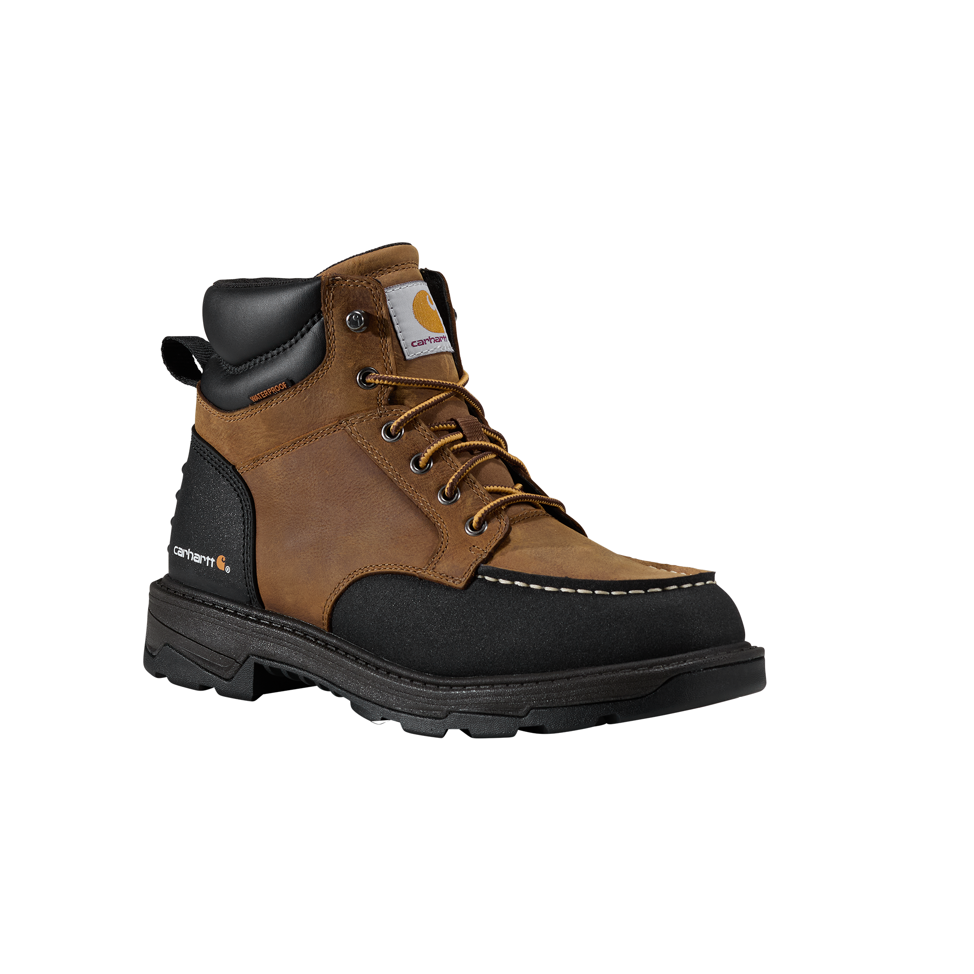 Carhartt Men's Hamilton 6" Waterproof Moc Toe Work Boot - Brown - FL6034-M 7 / Medium / Brown - Overlook Boots