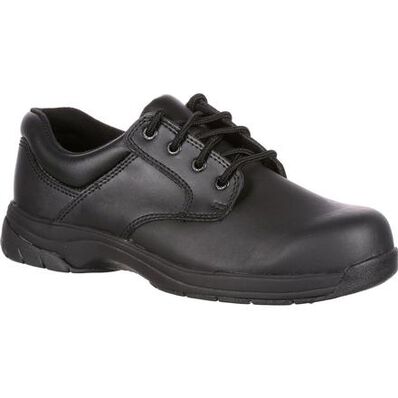 Rocky Men's Slipstop 911 4" Soft Toe Oxford Duty Shoe- Black- FQ0002034 5.0 / Medium / Black - Overlook Boots