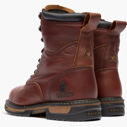 Rocky Men's Ironclad 8" Waterproof Work Boot - Brown - FQ0005693