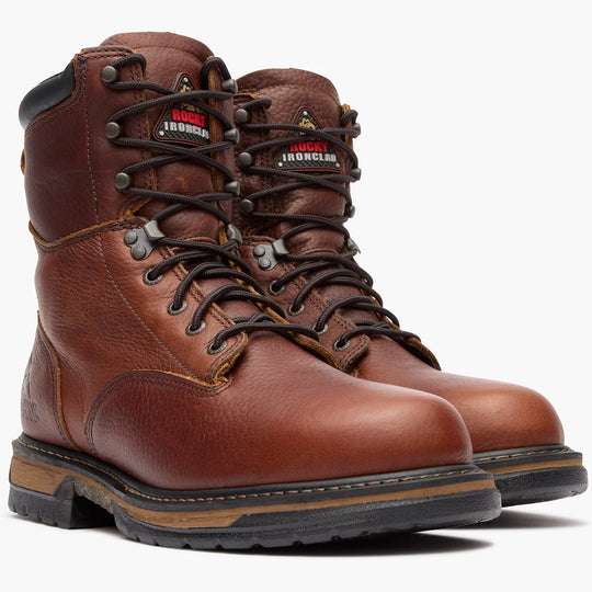 Rocky Men's Ironclad 8" Waterproof Work Boot - Brown - FQ0005693