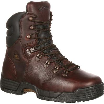 Rocky Men's Mobilite 8" Steel Toe Waterproof Oil Resist Work Boot -Brown- FQ0006115 8 / Medium / Brown - Overlook Boots
