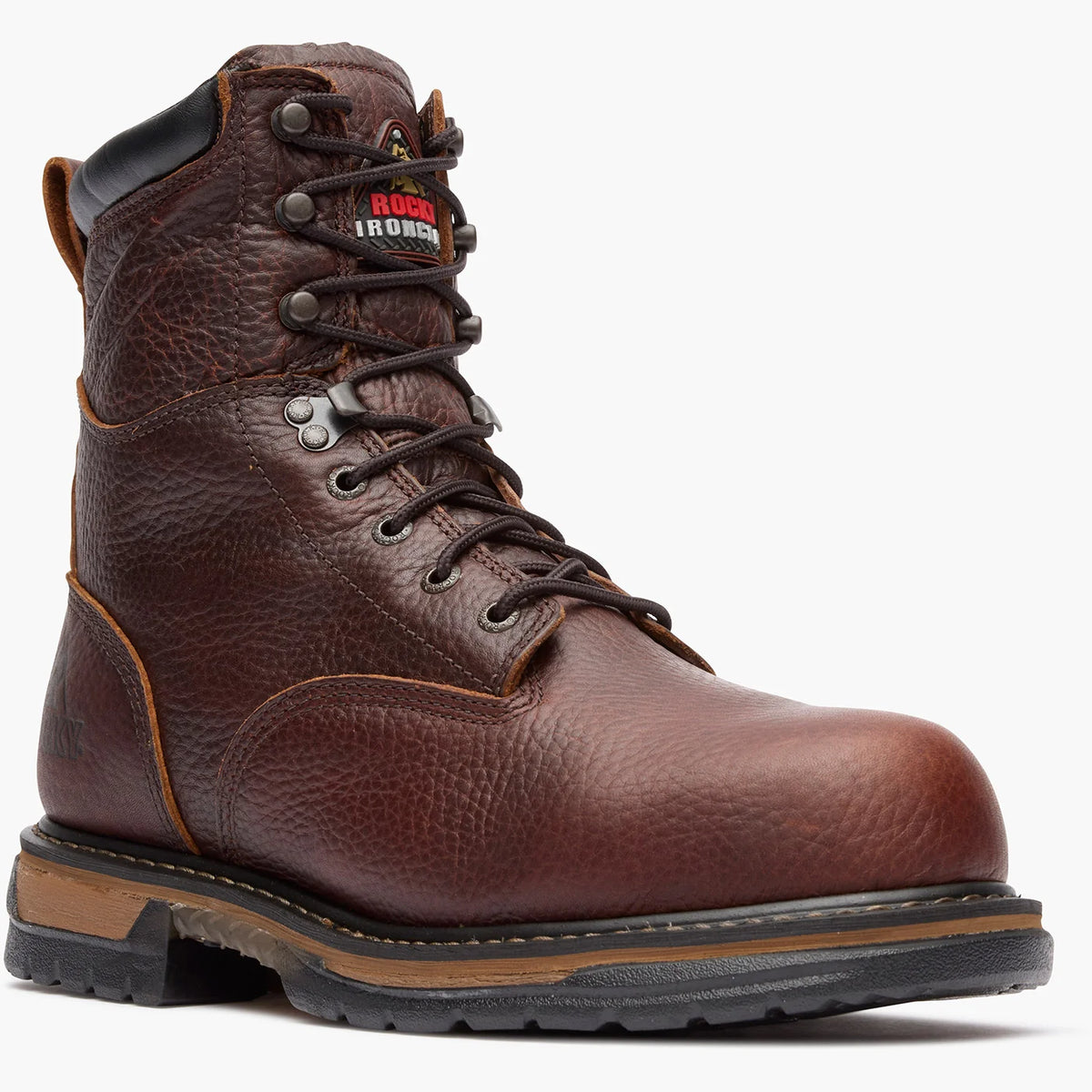 Rocky Men's Ironclad 8" Steel Toe Waterproof Work Boot - Brown - FQ0006693 8 / Medium / Brown - Overlook Boots