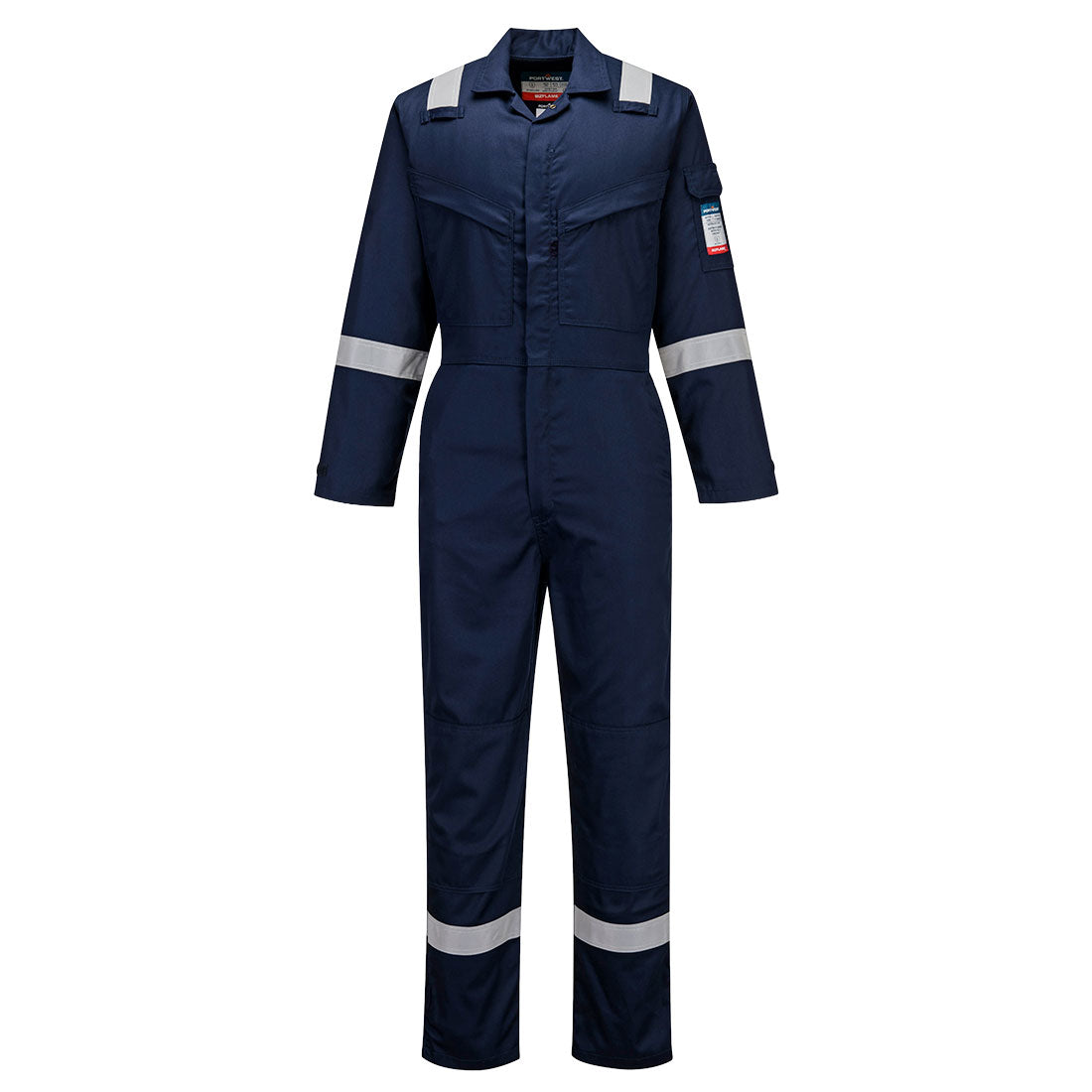 Portwest Bizflame Work Lightweight FR NFPA 2112 Coverall - Navy - FR518 4XL - Overlook Boots