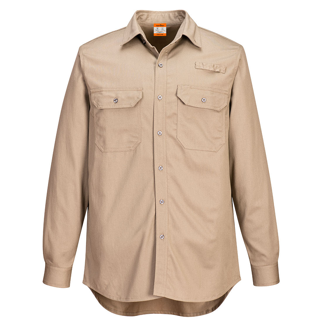 Portwest Portflame+ Work Vented FR Shirt - Khaki - FR705 S - Overlook Boots