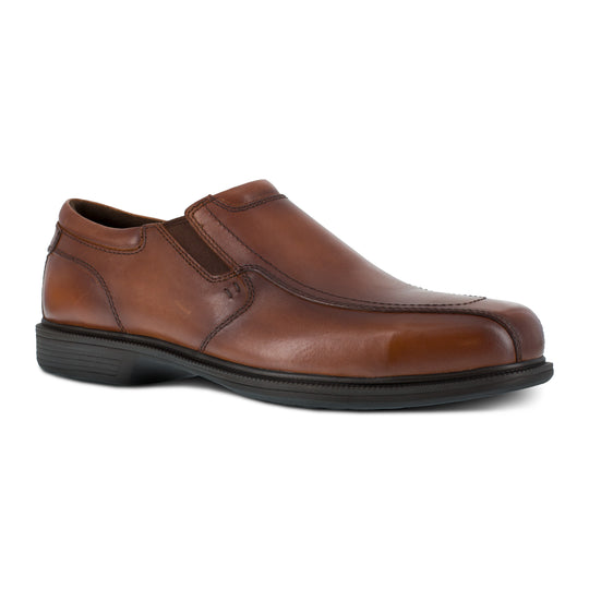 Florsheim Men's Coronis Steel Toe Slip On Oxford Work Shoe - Brown - FS2006 7 / Medium / Brown - Overlook Boots