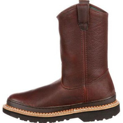 Georgia Men's Giant 11" Wellington Pull On Work Boot -Brown- G4274 - Overlook Boots