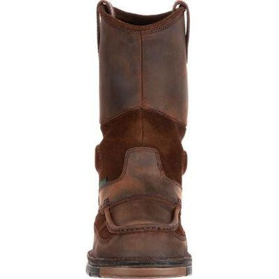 Georgia Men's Athens 10" Steel Toe Waterproof Wellington Boot- Brown- G4603 - Overlook Boots