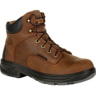 Georgia Men's Flxpoint 6" Soft Toe Waterproof Work Boot - Brown - G6544 7 / Medium / Brown - Overlook Boots