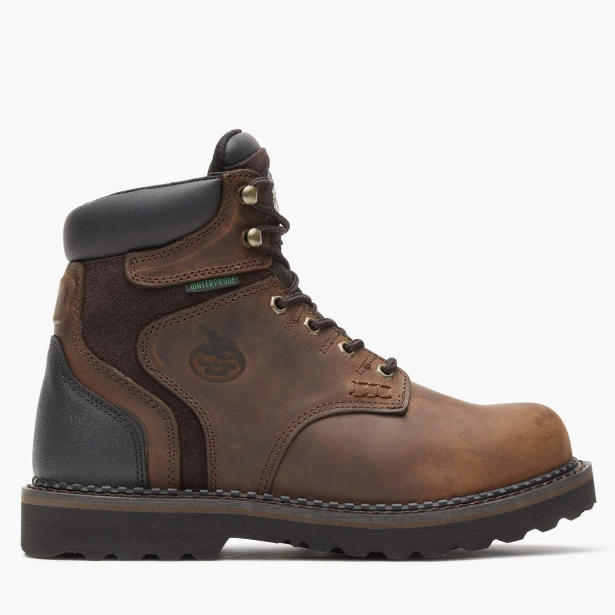 Georgia Men's Brookville 6" Steel Toe Waterproof Work Boot - Brown - G7334 8 / Medium / Brown - Overlook Boots