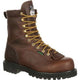 Georgia Men's Lace To Toe 8" Steel Toe Waterproof Work Boot- Chocolate- G8341 8 / Medium / Brown - Overlook Boots