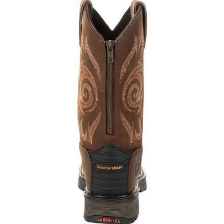 Georgia Men's Carbo-Tec Lightweight 11" Steel Toe Waterproof Western Work Boot Brown - GB00264 - Overlook Boots