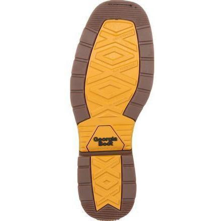 Georgia Men's Carbo-Tec Lightweight 11" Pull-On Waterproof Western Work Boot -Brown GB00266 - Overlook Boots