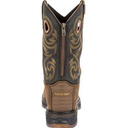 Georgia Men's Carbo-Tec Lightweight 11" Steel Toe Waterproof Western Work Boot -Brown- GB00267 - Overlook Boots