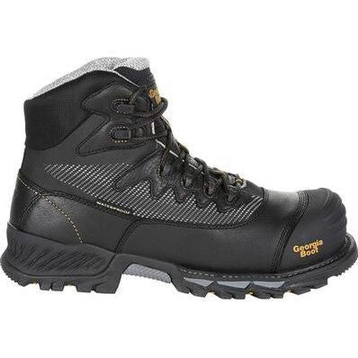 Georgia Men's Rumbler 6" Composite Toe Waterproof Hiker Work Boot- Black- GB00311 - Overlook Boots
