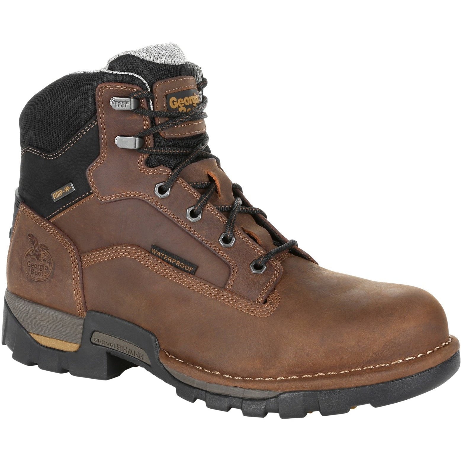 Georgia Men's Eagle One 6" Steel Toe Waterproof Work Boot - Brown - GB00313 8 / Medium / Brown - Overlook Boots