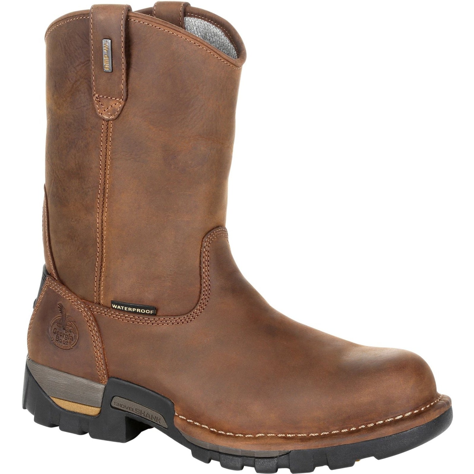 Georgia Men's Eagle One 10" Soft Toe Waterproof Work Boot - Brown - GB00314 8 / Medium / Brown - Overlook Boots