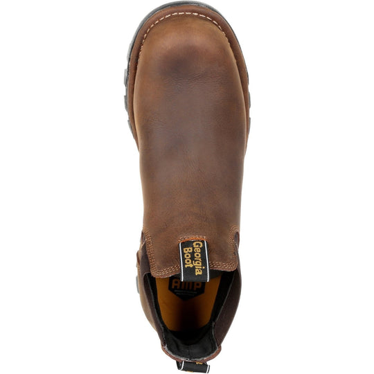 Georgia Men's Eagle One Soft Toe Waterproof Chelsea Work Boot - Brown - GB00315 - Overlook Boots